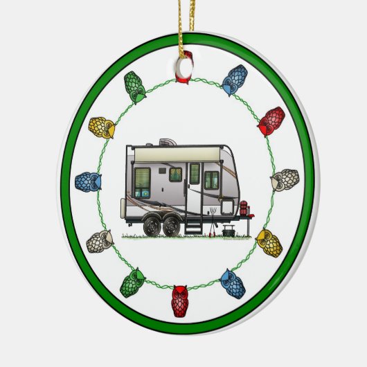 Jayco Trailer RV happy camper Keramisch Ornament (Links)