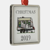 Jayco Trailer RV happy camper Metalen Ornament (Rechts)