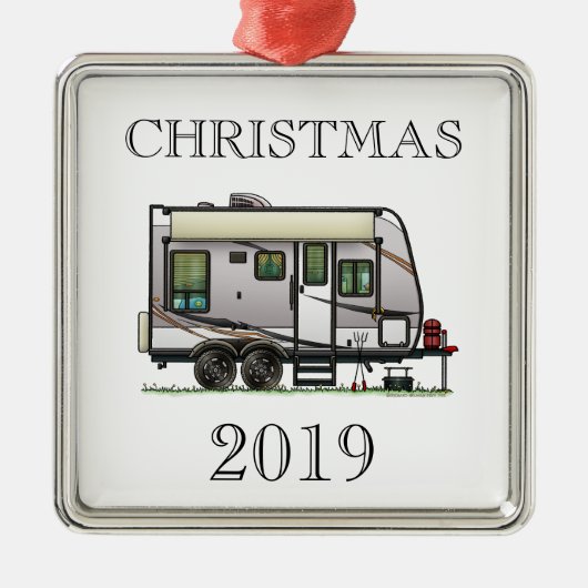 Jayco Trailer RV happy camper Metalen Ornament (Voorkant)