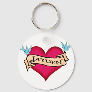 Jayden - Aangepast Tattoo T-shirts en cadeautjes Sleutelhanger