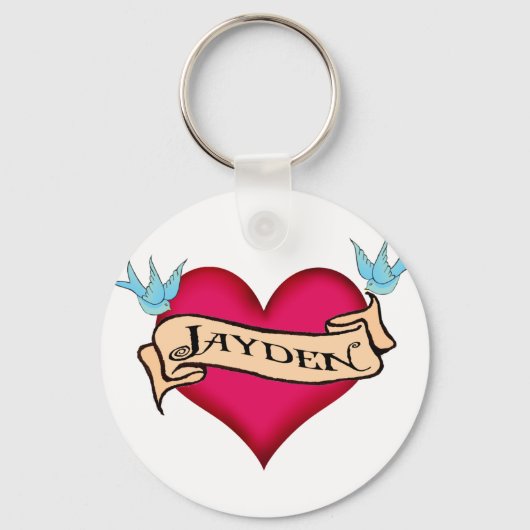 Jayden - Aangepast Tattoo T-shirts en cadeautjes Sleutelhanger (Voorkant)