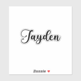 Jayden Naam - Handgeschreven kalligrafie Sticker