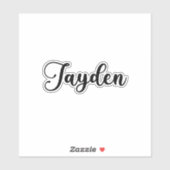 Jayden Naam - Handgeschreven kalligrafie Sticker (Vel)