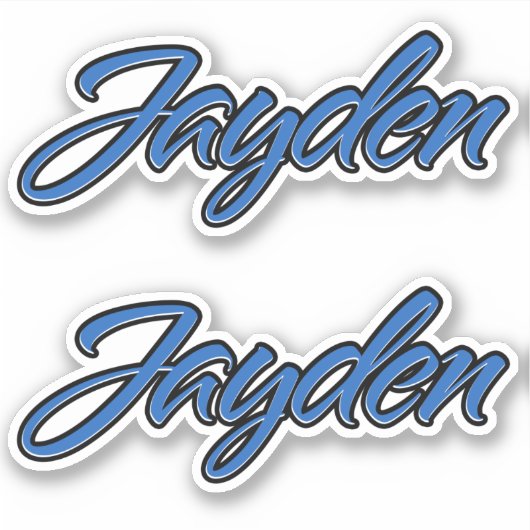 Jayden Name blue Aufkleber Sticker Stickerset (Voorkant)