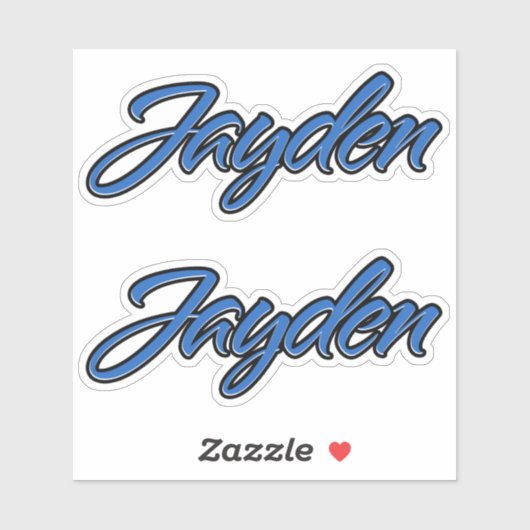 Jayden Name blue Aufkleber Sticker Stickerset (Vel)