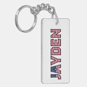 Jayden Name Vorname USA Flagge Anhänger Schlüssel Sleutelhanger (Voorkant Links)