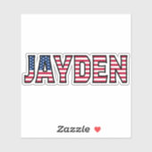 Jayden Name Vorname USA Sticker Stickerset (Vel)