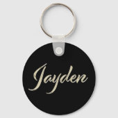 Jayden Name whitegold Button Schlüsselanhänger Sleutelhanger (Voorkant)