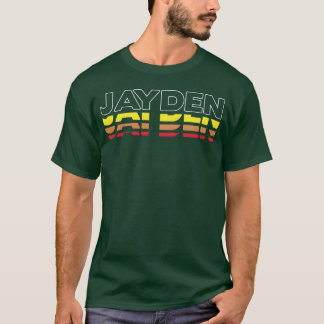 Jayden Voornaam Grappige Vintage Zonsondergang Jay T-shirt