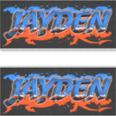 Jayden Vorname Name Graffiti Aufkleber Sticker (Voorkant)