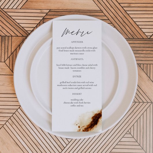 JAYLA Boho Terracotta Burnt Oranje Rust Menu