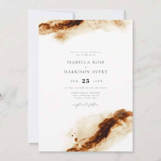 JAYLA Boho Terracotta Burnt Oranje Rust Wedding Kaart (Voorkant)