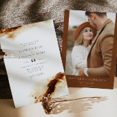 JAYLA Boho Terracotta Burnt Oranje Rust Wedding Kaart