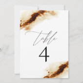 JAYLA | Boho Terracotta Burnt Oranje Table Number Kaart (Achterkant)