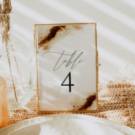 JAYLA | Boho Terracotta Burnt Oranje Table Number Kaart
