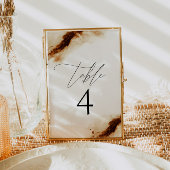 JAYLA | Boho Terracotta Burnt Oranje Table Number Kaart