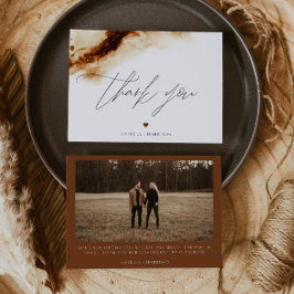 JAYLA Boho Terracotta Burnt Sinaasappel Dank u wel Kaart