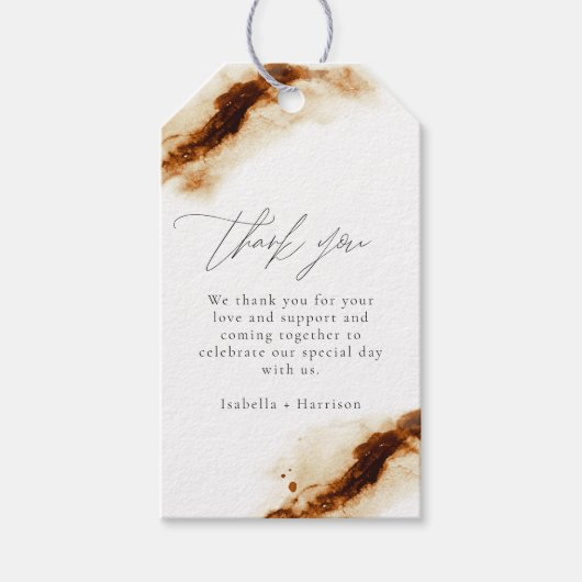 JAYLA | Boho Terracotta Burnt Sinaasappel Rust Fav Cadeaulabel (Voorkant)