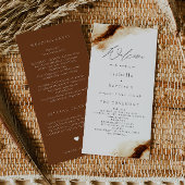 JAYLA | Boho Terracotta Rust Wedding Programme Bedankkaart