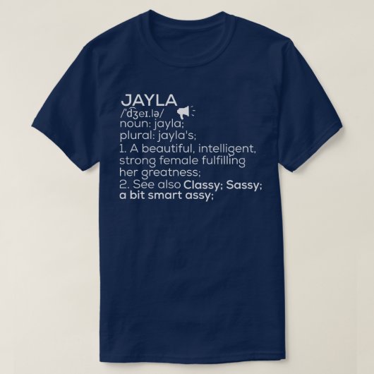 Jayla Naam Jayla Definitie Jayla Vrouw Naam Jayl T-shirt (Design voorkant)