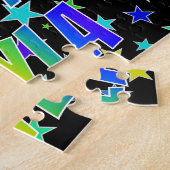 "JAYLA" voornaam, geun "HAPPY BIRTHDAY" Legpuzzel (Zijkant)