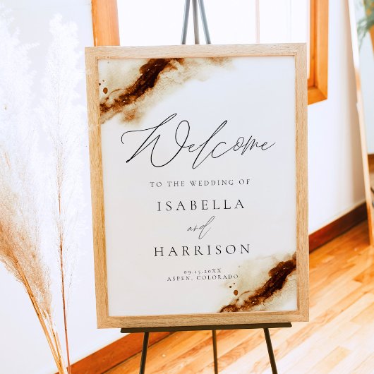 JAYLA | Welkom Boho Terracotta Rust Wedding Poster