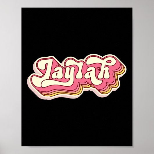 Jaylah naam Gepersonaliseerde voornaam Achternaam Poster (Voorkant)