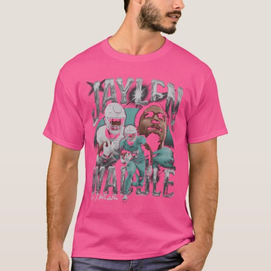 Jaylen Waddle Miami Vintage T-shirt (Voorkant)