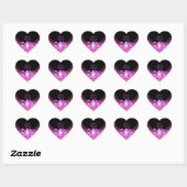 Jaymins Bachelorette Roze Zwart Kant Hart Sticker (Vel)