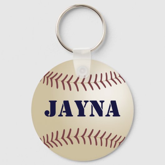 Jayna Baseball Keychain by 369MyName (Voorkant)