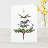 Jays kerstboomkaart kaart (Gele Bloem)