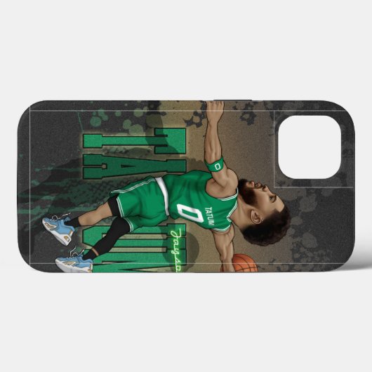 Jayson Tatum Karikatuur Case-Mate iPhone Case (Achterkant (horizontaal))