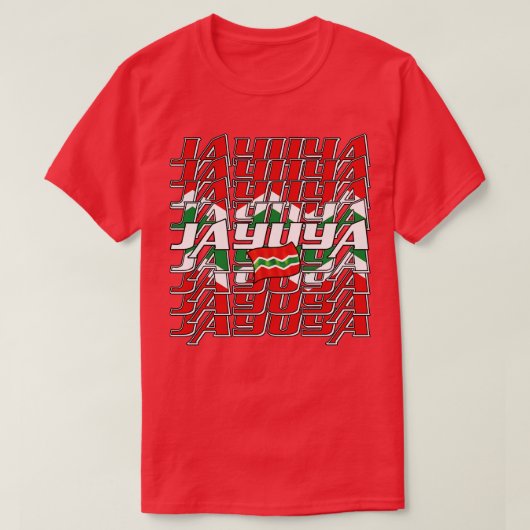 Jayuya Cascade tekst 3 T-shirt (Design voorkant)