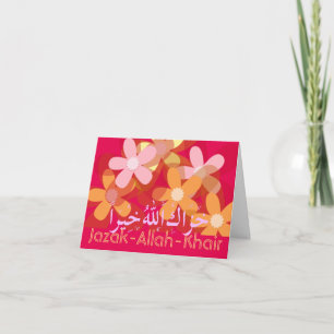Jazak-Allah-Khair Islamitisch Bedankkaart