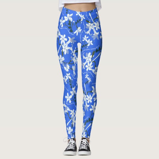 JAZMIN FOCUS DONKER CERULEAN LEGGINGS (Voorkant)