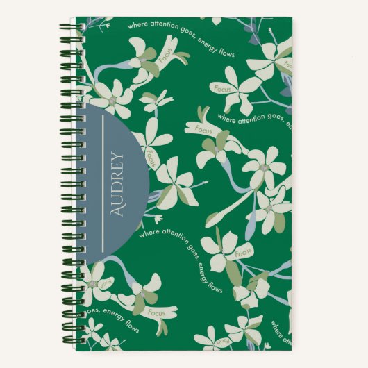 JAZMIN FOCUS GROEN NOTITIEBOEK (Voorkant)