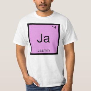 Jazmin  Naam Chemie Element Periodiek Systeem T-shirt