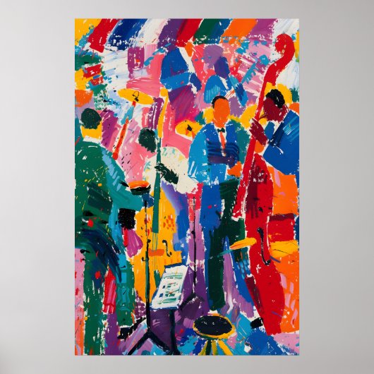 Jazz Abstracte Kunstprint Matisse-Geïnspireerde Mu Poster (Voorkant)
