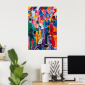 Jazz Abstracte Kunstprint Matisse-Geïnspireerde Mu Poster (Thuiskantoor)