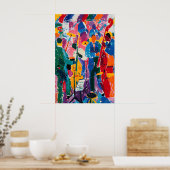 Jazz Abstracte Kunstprint Matisse-Geïnspireerde Mu Poster (Keuken)