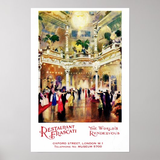 jazz-advertentie Restaurant Frascati Poster (Voorkant)