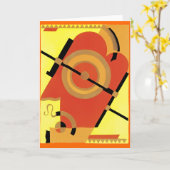 Jazz Age Art Deco Abstract Kaart (Gele Bloem)