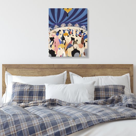 Jazz Age Art Deco dansende paren danskunst Canvas Afdruk (Insitu (Slaapkamer))
