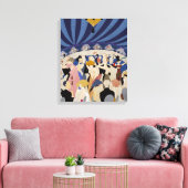 Jazz Age Art Deco dansende paren danskunst Canvas Afdruk (Insitu (Woonkamer))
