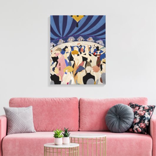 Jazz Age Art Deco dansende paren danskunst Canvas Afdruk (Insitu (Woonkamer))