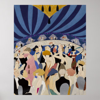 Jazz Age Art Deco dansende paren danskunst Poster