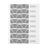 Jazz Age Art Deco Elegance Black en White Adreslabel Wikkel (Vel)