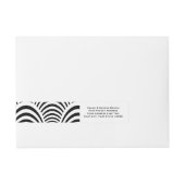 Jazz Age Art Deco Elegance Black en White Adreslabel Wikkel (Voorkant)