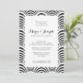 Jazz Age Art Deco Elegance Zwart-wit Kaart (Staand voorkant)