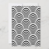 Jazz Age Art Deco Elegance Zwart-wit Kaart (Achterkant)